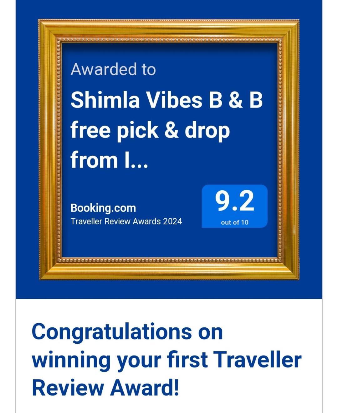 Shimla Vibes B & B Free Pick & Drop From Isbt Шімла Екстер'єр фото
